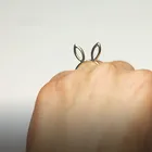 Простые Кольца с заячьими ушками животных, милые кольца с заячьими ушками, простые кольца для животных, Женские Ювелирные изделия