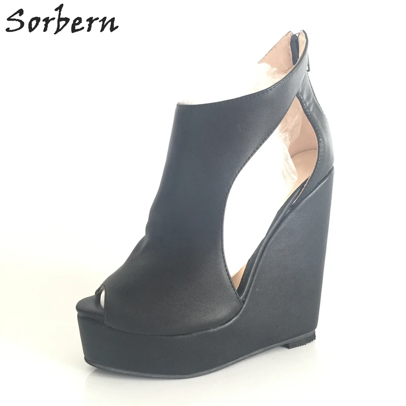 Женские босоножки на танкетке с открытым носком высоком каблуке|sandals shoes women|women