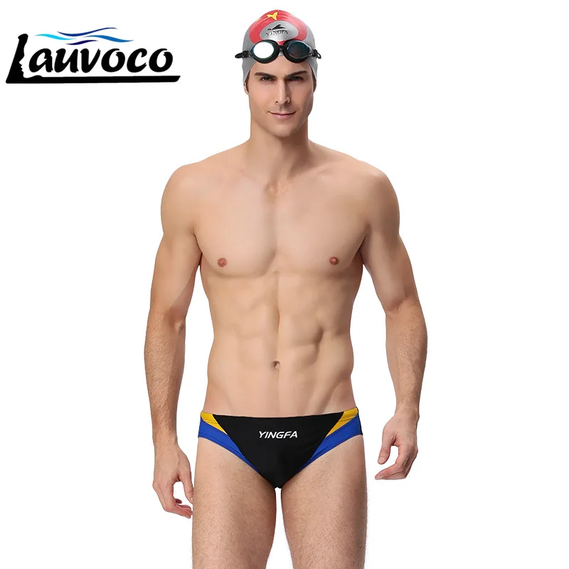 Yingfa мужские плавки трусы Лоскутные Купальники быстросохнущие Sharkskin спортивные