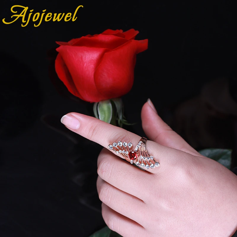 Ajojewel #6-9 Новое модное ювелирное изделие цвета розового золота AAA