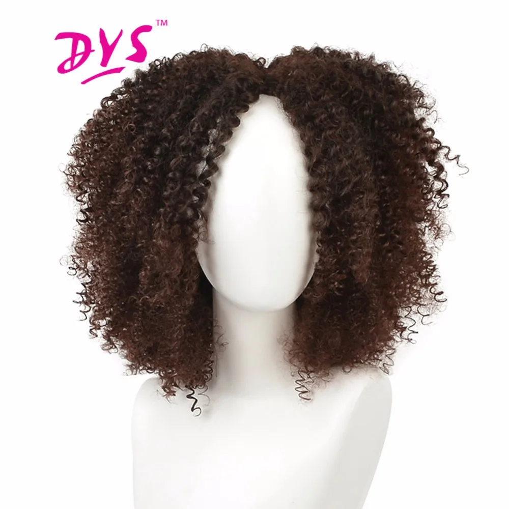 

Deyngs Short Afro Kinky Curly Synthetic Wigs For Black Women Natural African American Heat Resistant Hair Wig Cosplay Party Wig