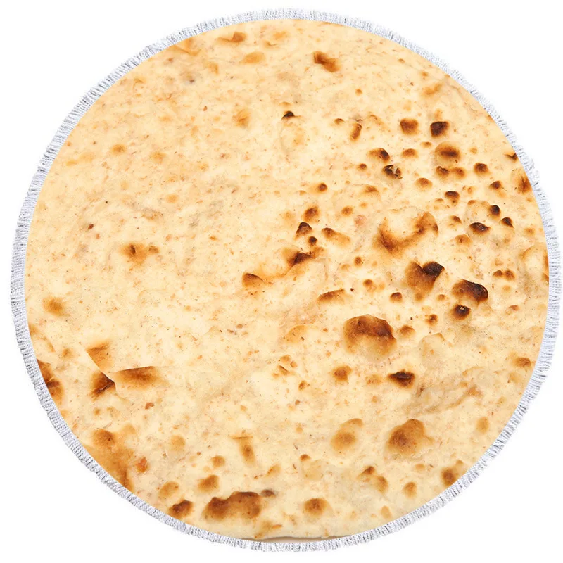 Пляжные полотенца с круглым рисунком блинов комфортные пищевые творения Burrito
