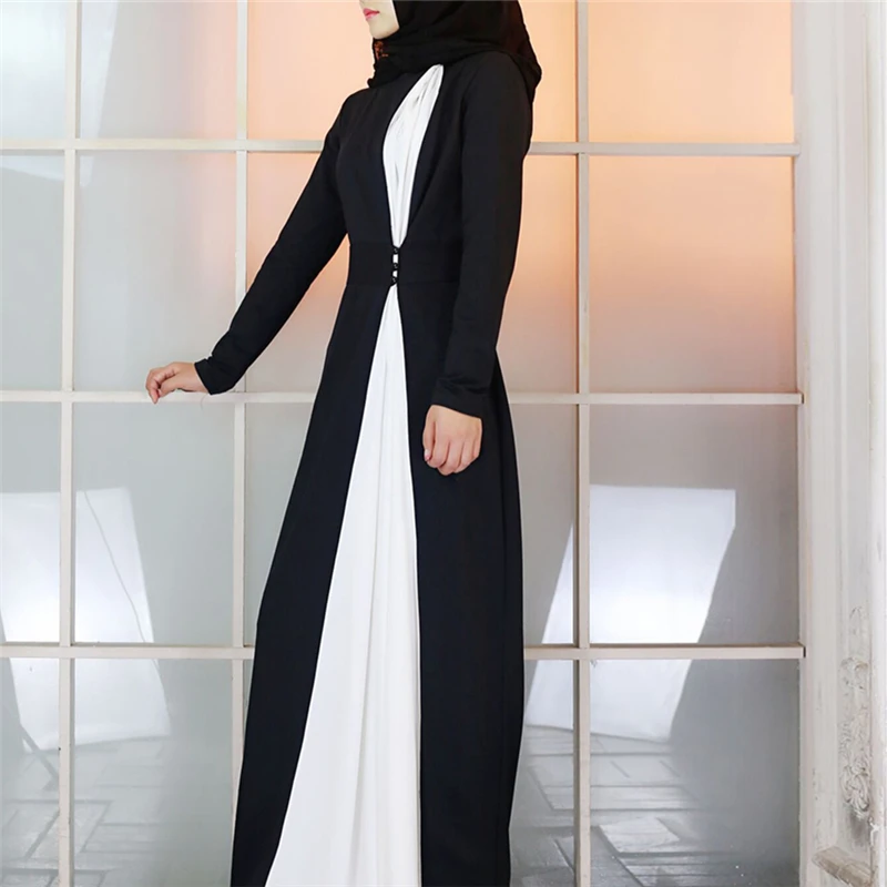2020 скромное мусульманское платье для женщин Дубай абайя черный Халат длинный