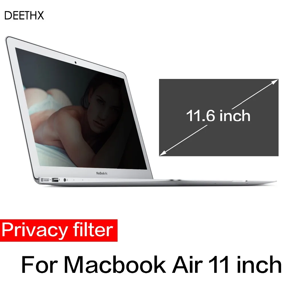 

High Quality PET Privacy Filter Screens Protective film for Apple MacBook Air 11 inch laptop Model A1465 A1370 (257mm*145mm)