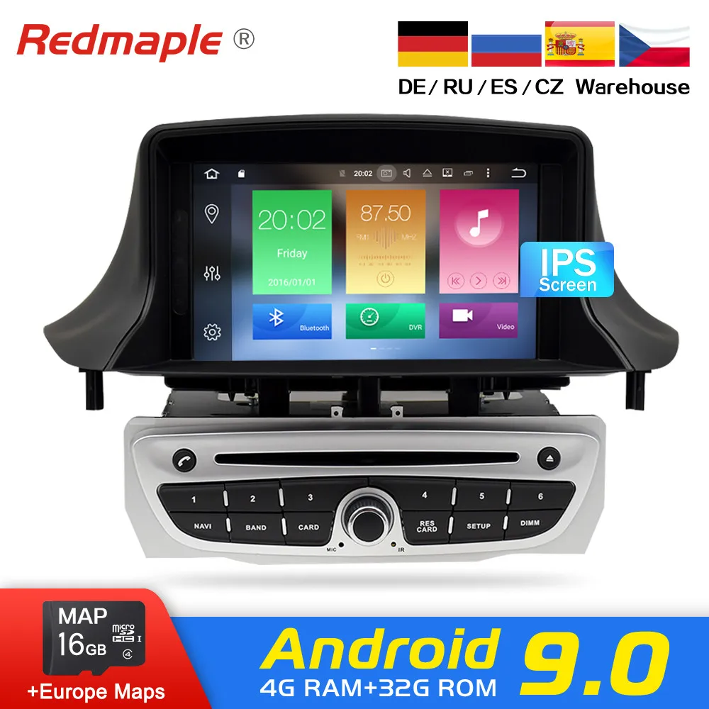 Ips Экран Android 9,0 Автомобиль Радио DVD плеер Мультимедиа Стерео для Renault Megane 3 Fluence 2009- WI-FI видео gps навигации