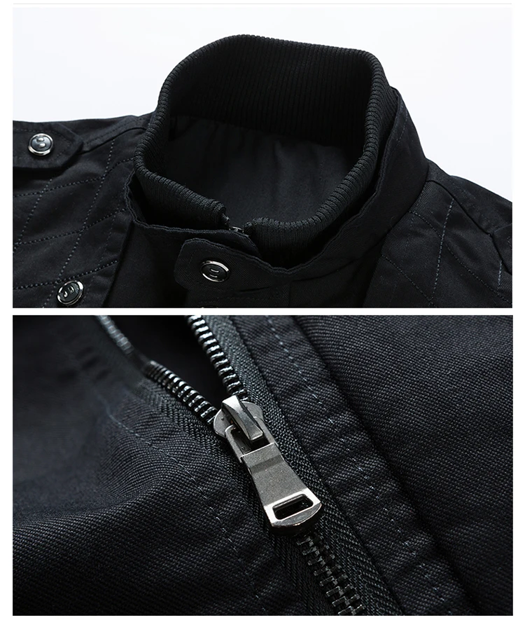 LONMMY куртка в стиле милитари Для мужчин пальто хлопка Stand collar Bomber Пальто Верхняя