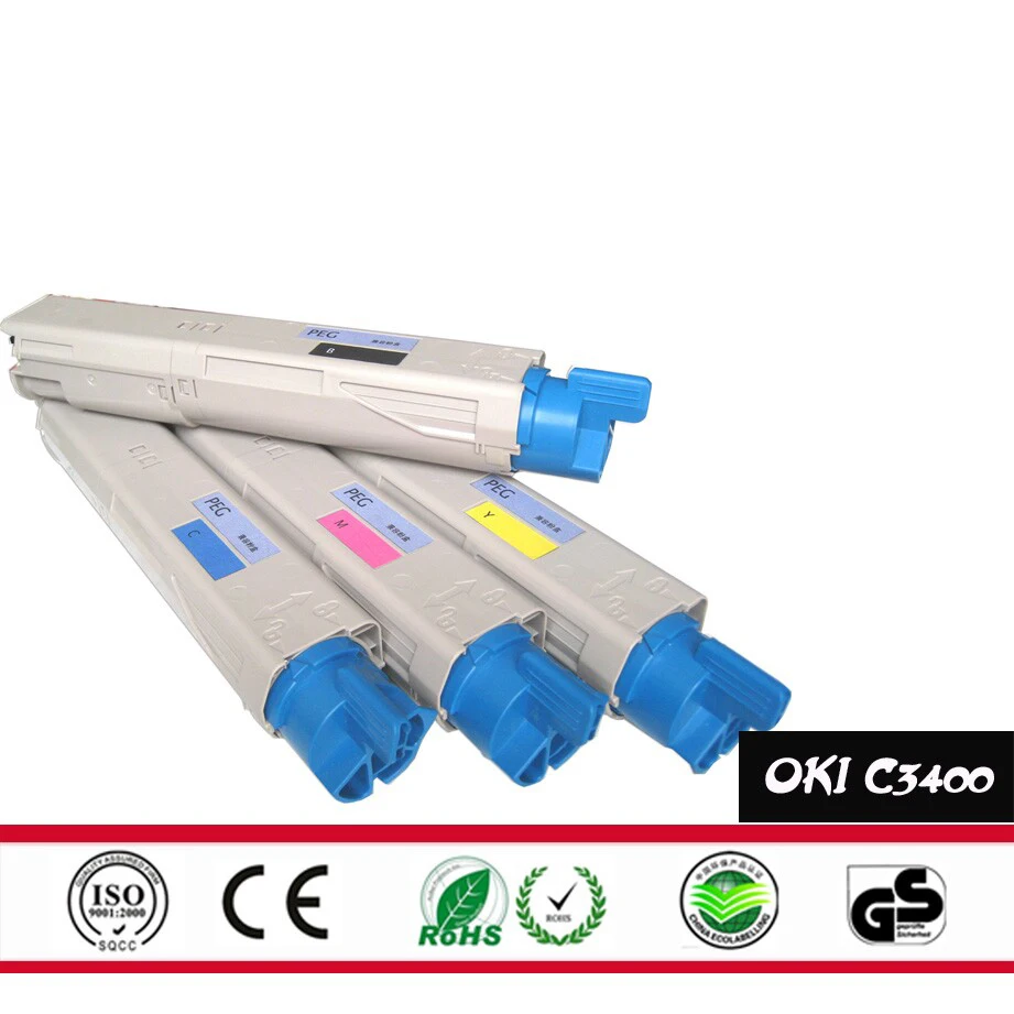 Совместимый цветной тонер-картридж для OKI C3300 C3400 C3450 C3600 цветной тонер-картридж