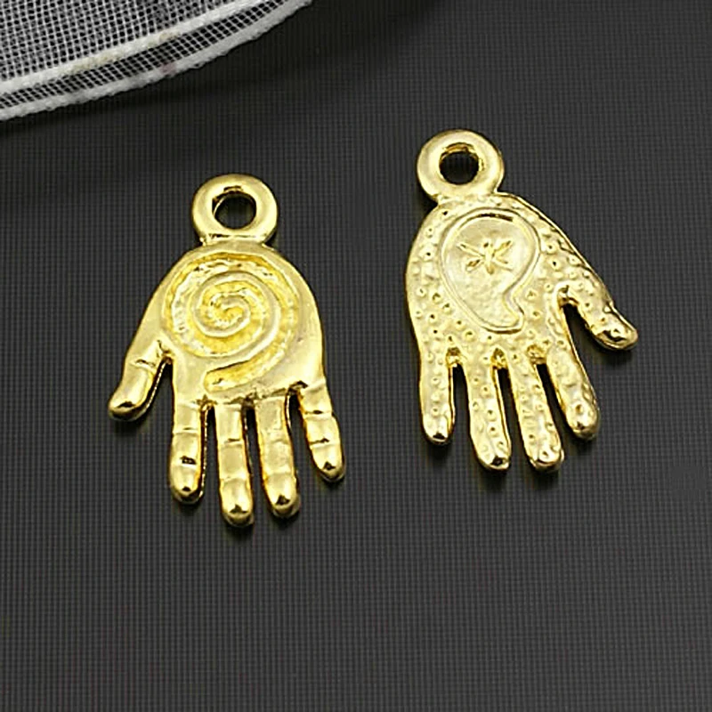 (28507)50PCS 19x11MM Antique Bronze Zinc Alloy Buddha Palm Hand Charms Pendants Diy Jewelry Findings Accessories Wholesale | Украшения и