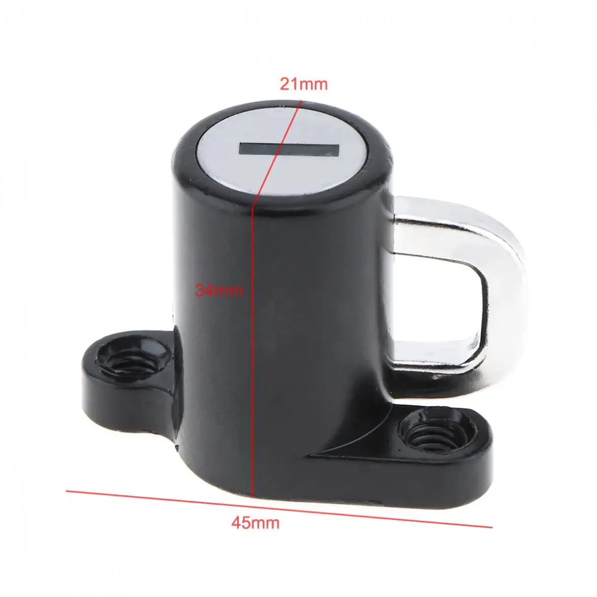 

33mm Universal B Type Black Motorcycle Helmet Lock Luggage Lock Motorcycle Accessories with Key Suitable for Motorcycle