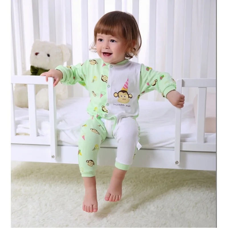 Комбинезоны для новорожденных из 100% хлопка с принтом обезьяны|baby rompers|baby boy