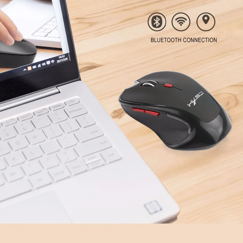 HXSJ новая Bluetooth мышь, беспроводная мышь, 2400 регулируемым dpi para Ventanas 7/8. 0/8. 1/10/para Vista, para Android para