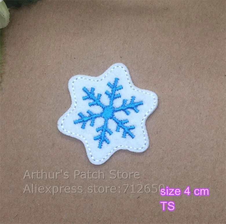 New arrival 10 pcs 6 colors of snow flake flowers Embroidered patches iron on cartoon Motif Applique embroidery accessory | Дом и сад