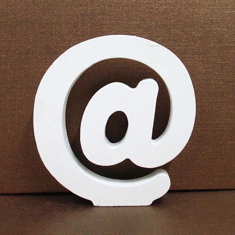 Say 1pc 8cm 0-9 A-Z Free Standing White Wooden Numbers Letters Personalised Word Name Design Creative Art Craft Wedding Home Decor - Цвет: Say