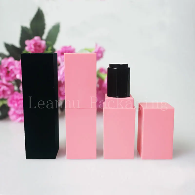 Wholesale Plastic Lipstick Tube Square DIY Handmade Homemade Spot Classic Matte Black/Pink | Красота и здоровье