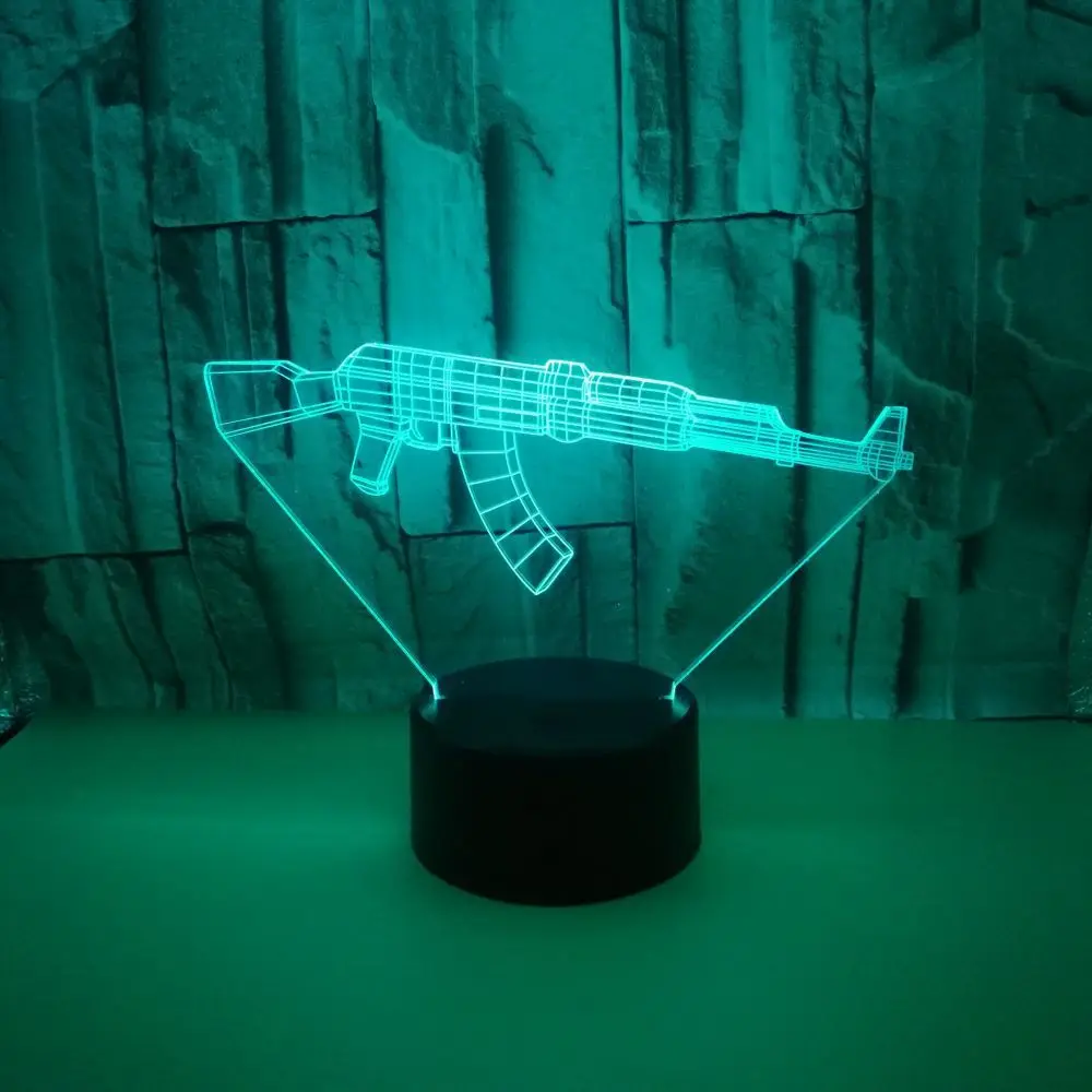 Новый пистолет 3d маленький Ночной светильник Usb мощная цветная светодиодная