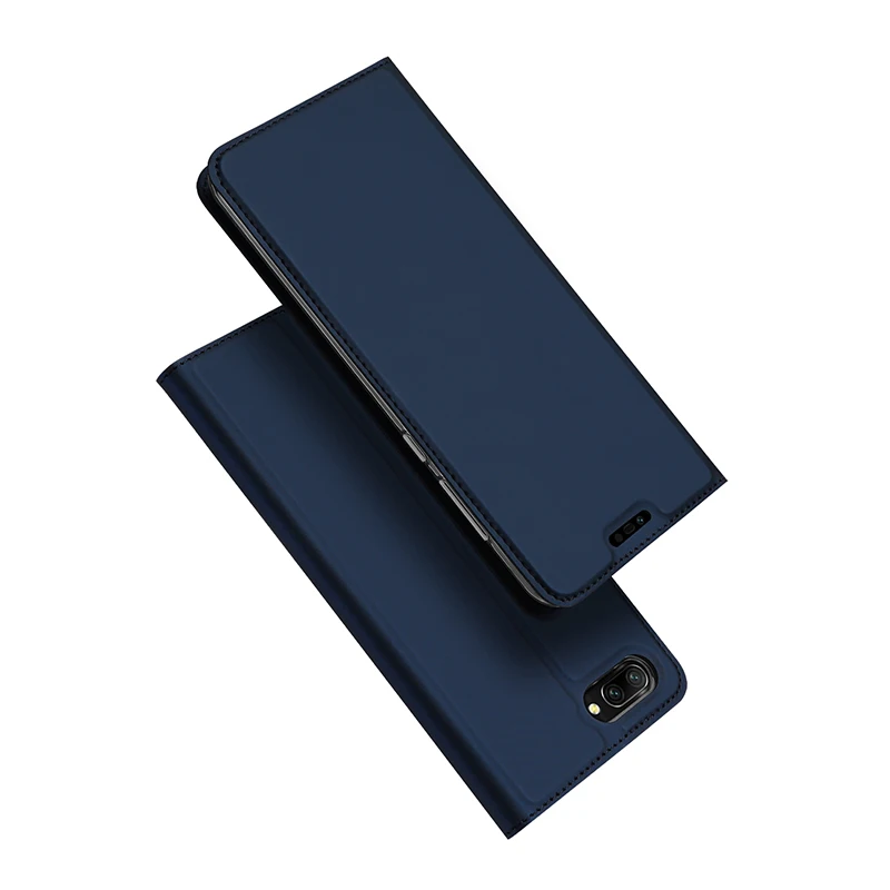 dark blue Подарок) Роскошный кожаный чехол-книжка DUX DUCIS для huawei P20 Pro P8 P9 P10 Nova Lite Y6 Honor 9 8 Dual Sim PU кожаный бумажник-книжка - Цвет: dark blue