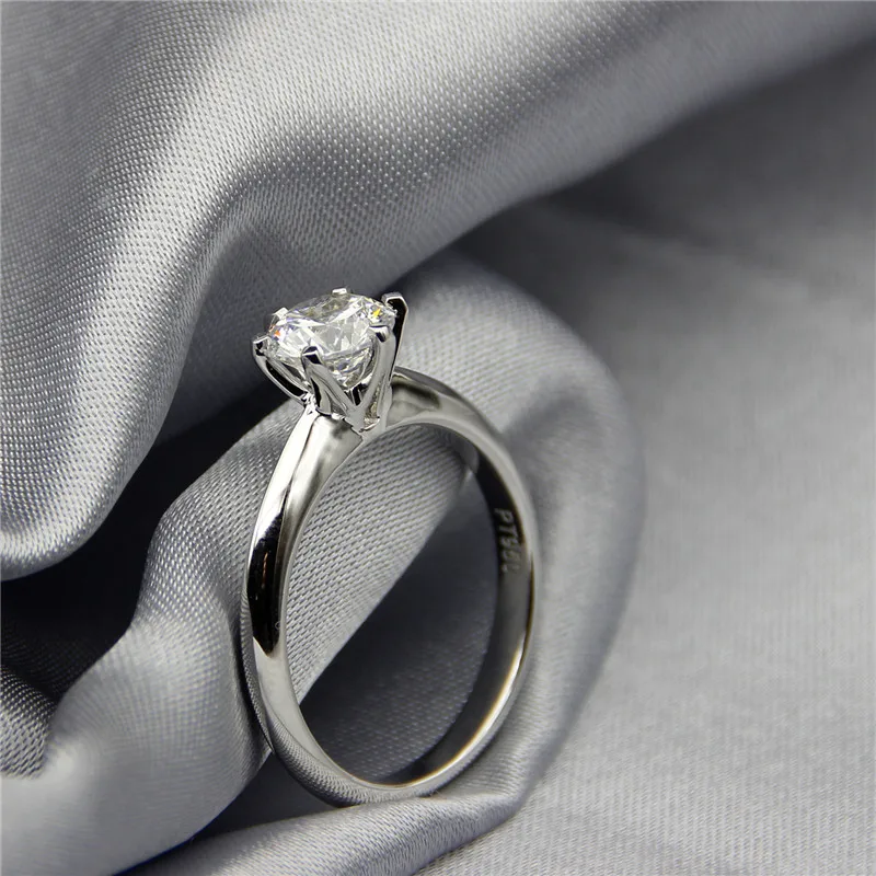 LASAMERO REAL Moissanites 1 карат 14 к 585 твердое Золотое лабораторное кольцо с алмазом