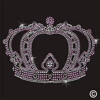crown royal princess rhinestone applique hot fix rhinestone motif designs iron on bling transfer designs