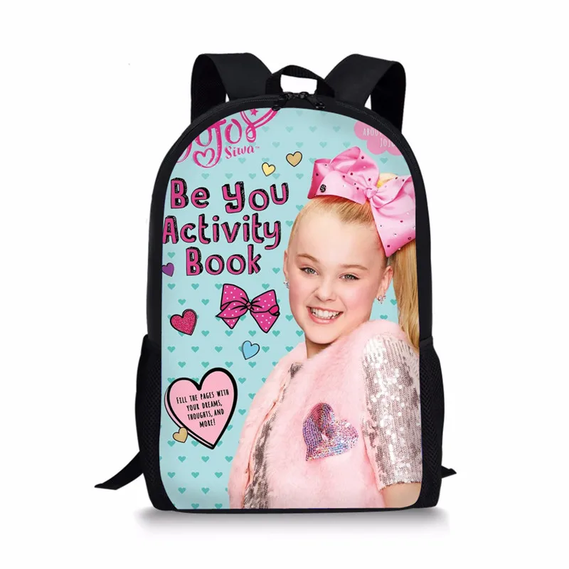FORUDESIGNS/милые школьные сумки для девочек-подростков, суперзвезда JoJo Siwa, принт, детские сумки на плечо, повседневные школьные сумки для студентов - Цвет: HK7013C