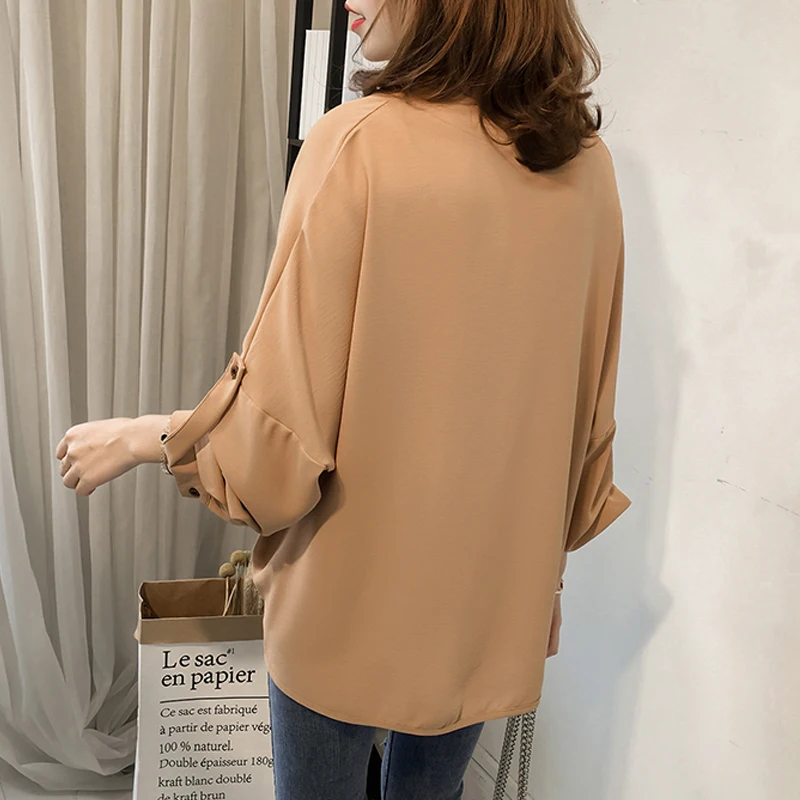Модные женские топы и блузки 2018 одежда женская рубашки рукавом длинным плюс