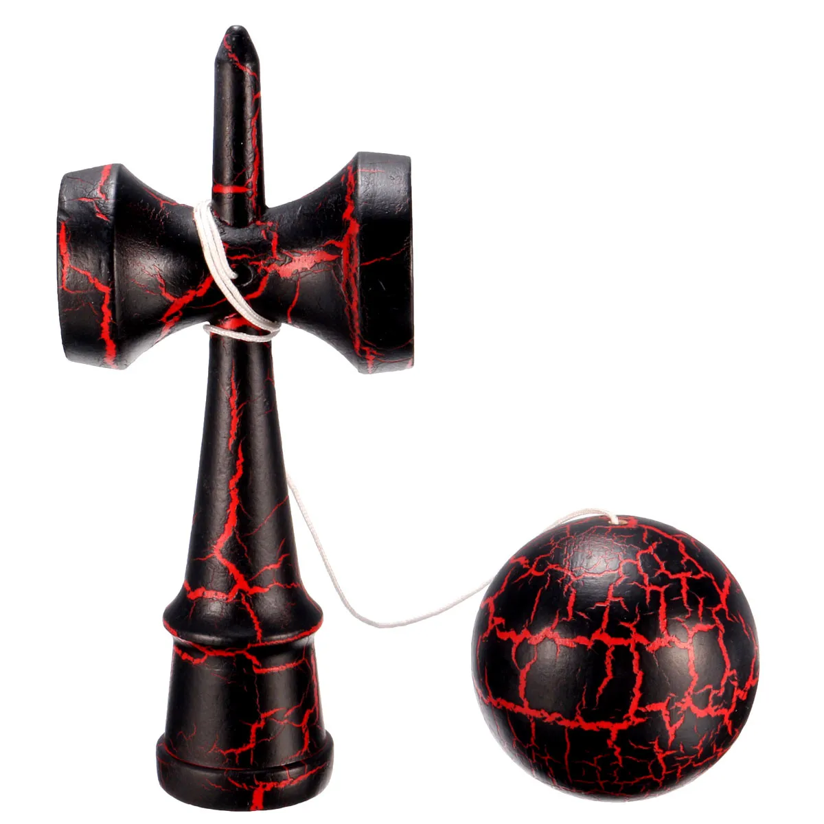 Полный Crackle деревянный Kendama 18 см Забавный японский традиционный деревянный шар обучающая традиционная игра игрушка