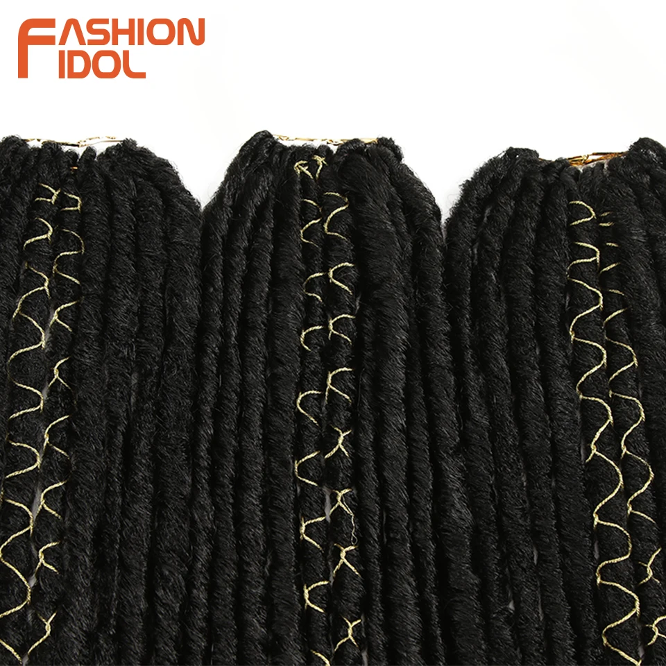 Мода IDOL Faux Locs волосы крючком косички 20 дюймов мягкие натуральные Kanekalon синтетические волосы для наращивания 10 стендов/упаковка богинские волосы