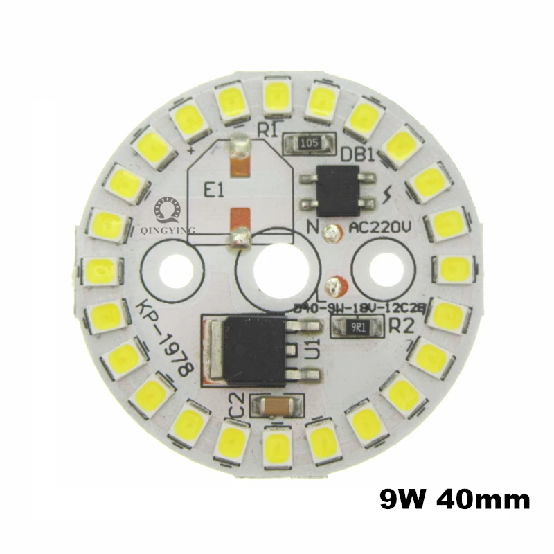 1 шт. ac 220 В светодиодный 5 Вт 7 9 12 15 SMD2835 чип светильник пластина белый с Smart IC