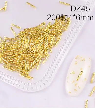 DZ-45 200pcs 200/500 шт смешанные, круглая, квадратная, с заклепками в виде звезд, на шпильки из металлического сплава, дизайн ногтей искусство украшения с заклепками 3D Сделай Сам ногти наклейки украшения Декор - Цвет: DZ-45 200pcs