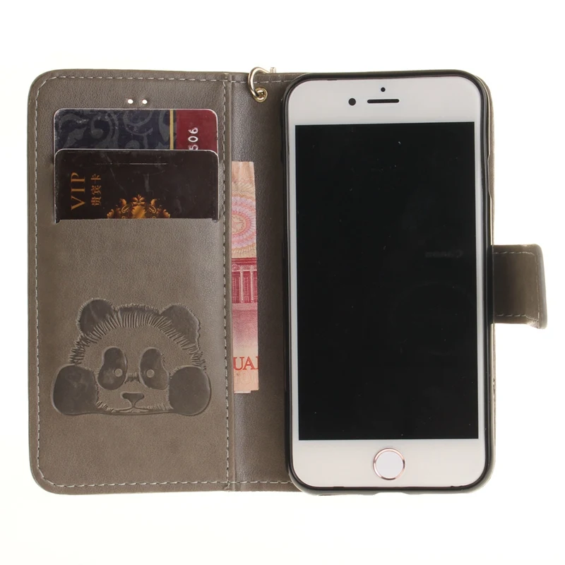 Милый Мультфильм Панда Печати Единый Телефон Case For Apple ipod Touch 5 5S 6 плюс 7 Крышка Кожи