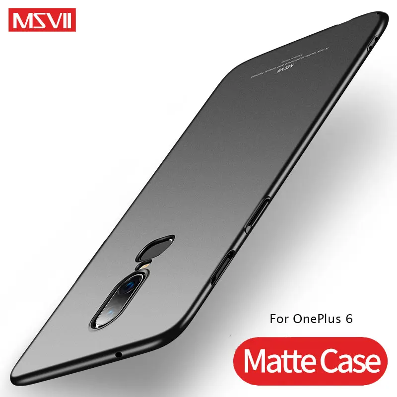 Чехол для OnePlus 6 T Роскошный Матовый чехол MSVII 5 жесткая задняя крышка из ПК OnePlus5