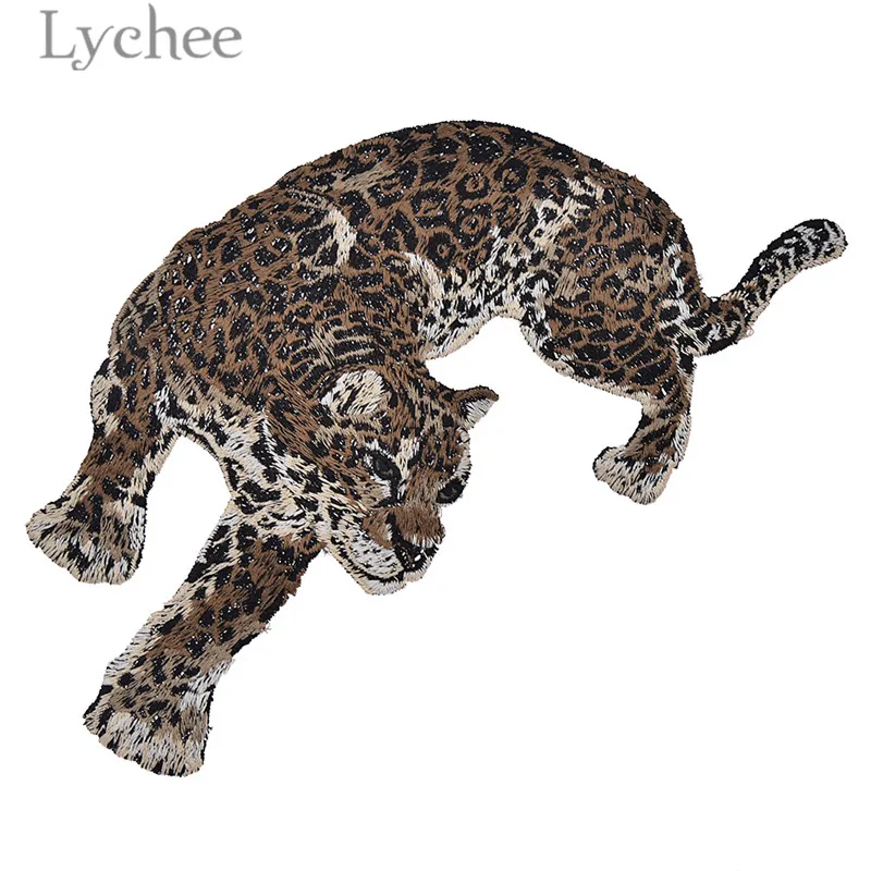 Lychee Life 1 пара леопардовых нашивок с вышивкой в виде животных Пришивные Аппликации