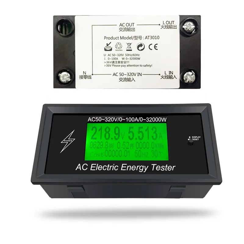 

AC digital display multi-function power monitor voltage current power meter
