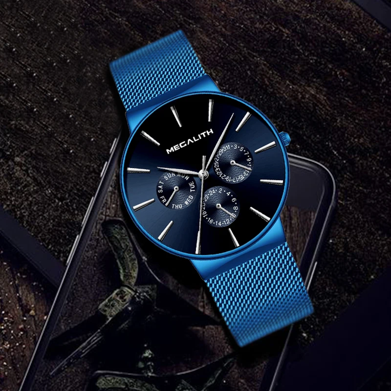 Оптовая цена MEGALITH часы мужские спортивные водонепроницаемые Топ бренд Роскошный