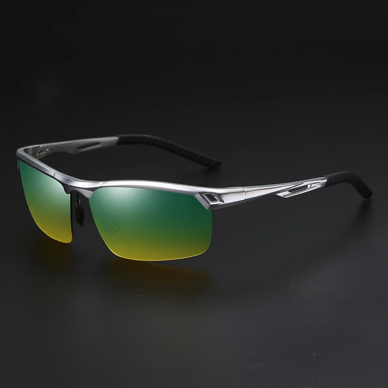 Мужские солнцезащитные очки с поляризацией в оправе из алюминиево-магниевого