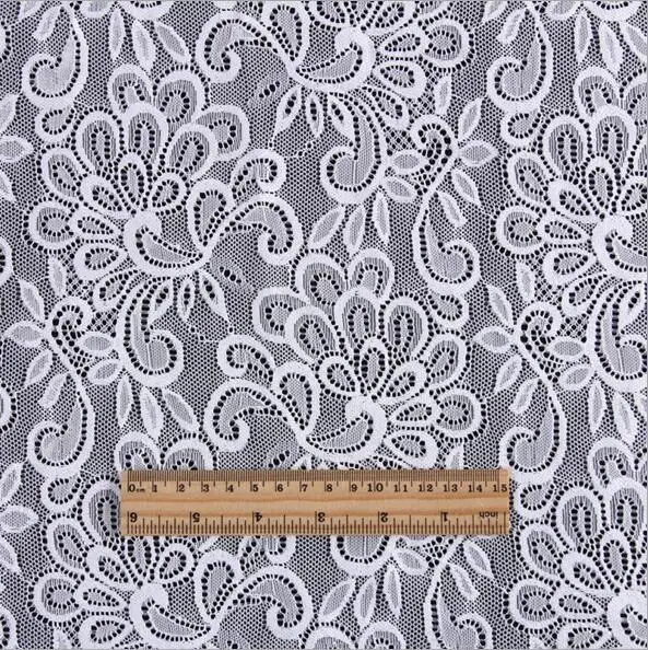 2 ярдов/партия белый цвет цветок сетки ткань Дамская кружево Женская одежда для