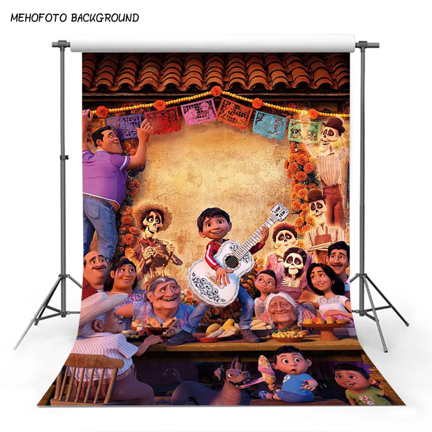 Фон для фотосъемки мультфильм Коко Дети День Рождения Вечеринка фото фон настроить детский душ фотосессия фон реквизит