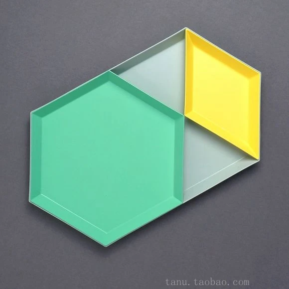 Скандинавский стиль полигон Desktop сочетает в себе лоток Геометрия алмаз металла