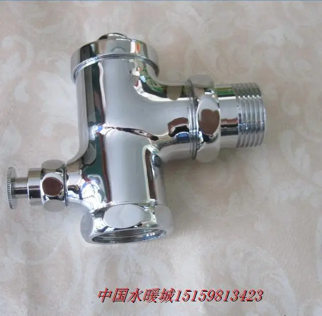 Полная медь в настенную кнопку смывающий клапан Ручной пресс на сливной унитаза