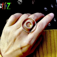 f j4z brand designer finger ring for women rock round circle top rings rhinestone ladies rings jewelry anillos de mujeres