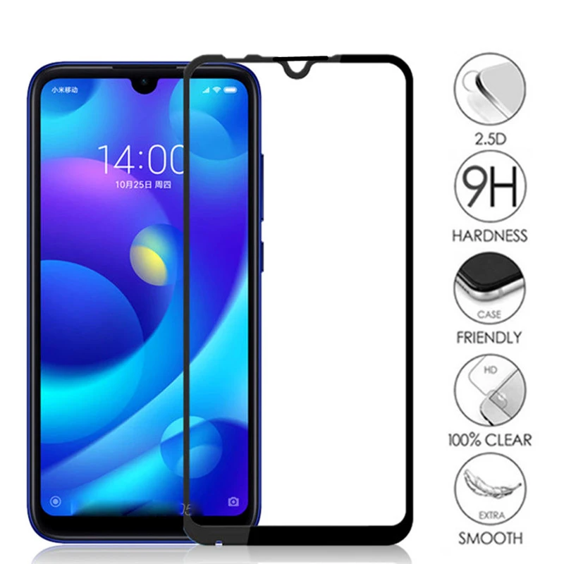 2 шт, стекло для Xiaomi Mi, Play, защита экрана телефона, полное покрытие клеем, закаленное стекло для Xiaomi Mi, Play glass для Xiaomi Mi Play