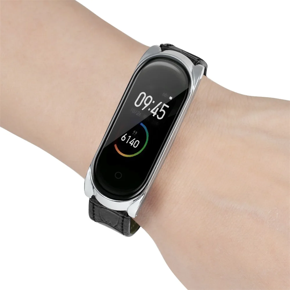 Genuine Leather Watch Strap For Mi Band 4 High Quality Bracelet Xiaomi Replacement Bands 3 | Электроника