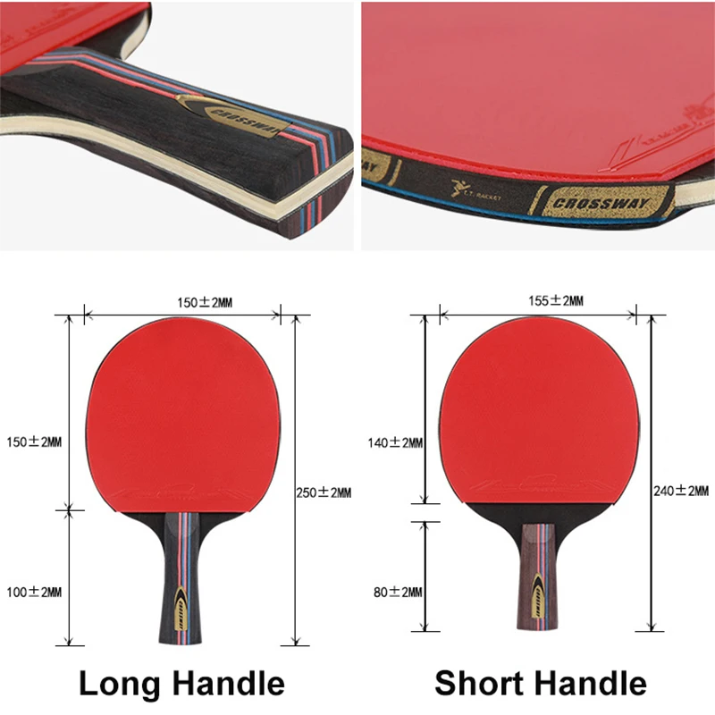 Ракетка для настольного тенниса Crossway с резиновым веслом пинг понга + мячи