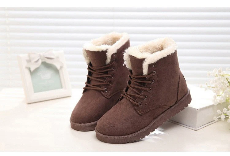 Зимние женские ботинки; botas mujer; женские ботинки; теплые зимние ботинки; женские ботильоны на меху со шнуровкой; женская зимняя обувь