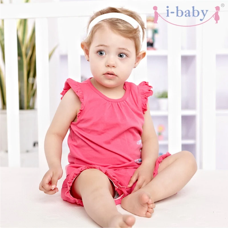 Детская одежда i-baby детская для новорожденных 100% хлопок футболки без рукавов