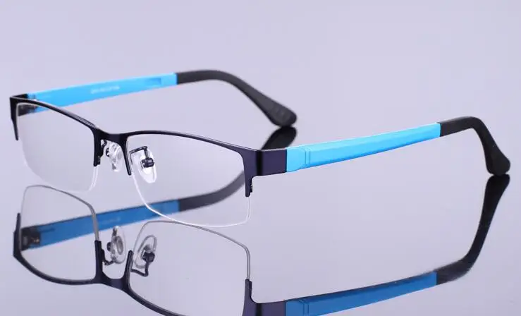 Sky Blue TR90 сплав коричневый фотохромные солнцезащитные очки для чтения половину ободка чтения очки+ 125+ 150+ 175+ 200+ 225+ 250+ 275+ 300 - Цвет оправы: Sky Blue