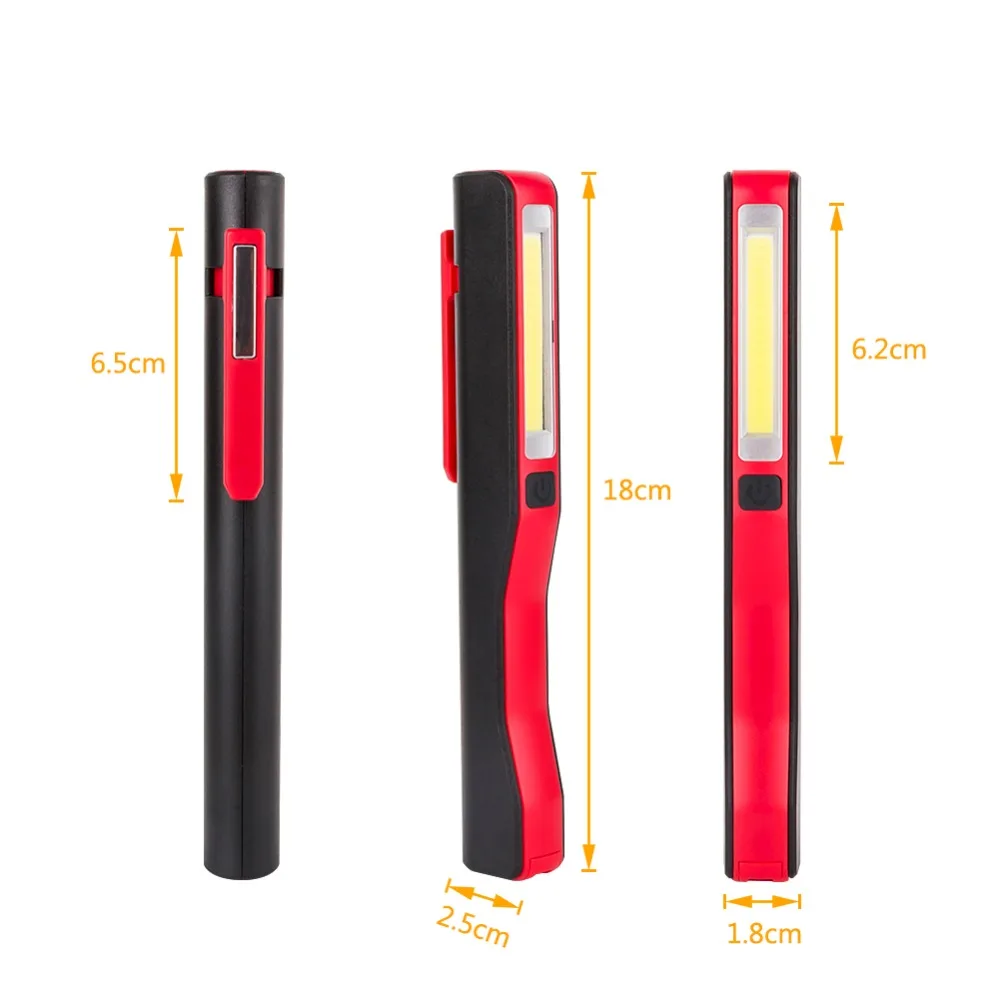 

Mini COB LED Pen Light Clip Magnet USB Rechargeable Work Torch Flashlight Lamp