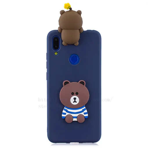 TRISEOLY для Xiaomi Redmi Note 7 Чехол Redmi 7 3D стерео патч мягкий силиконовый бампер набивной чехол с изображением животного для телефона Xiomi Redmi Note7