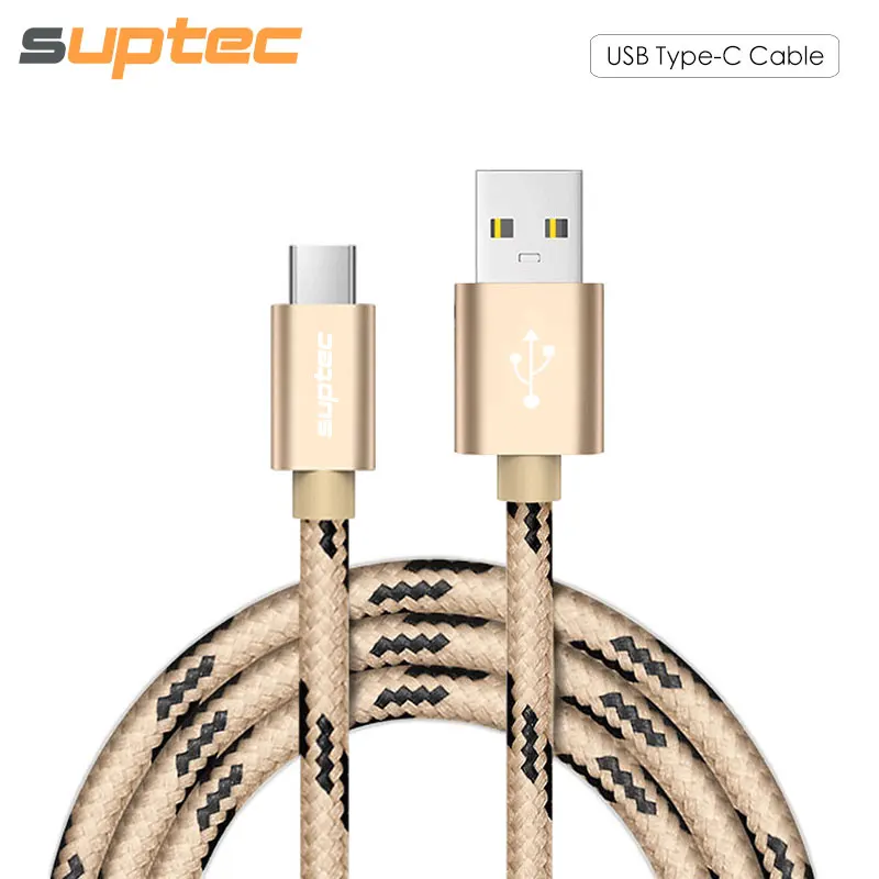 

SUPTEC USB Type C Cable USB Type-C Fast Charging Data Cable for Samsung S8 Huawei P10 P9 Xiaomi Mi5 Mi6 Mi4C MIX LG Charger Cord
