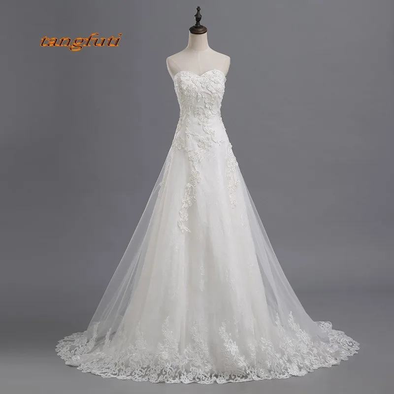 Lace Wedding Dresses A-Line Tulle Women Bride Dress Bridal Gowns Cheap Weddingdress robe de mariee On Sale | Свадьбы и торжества