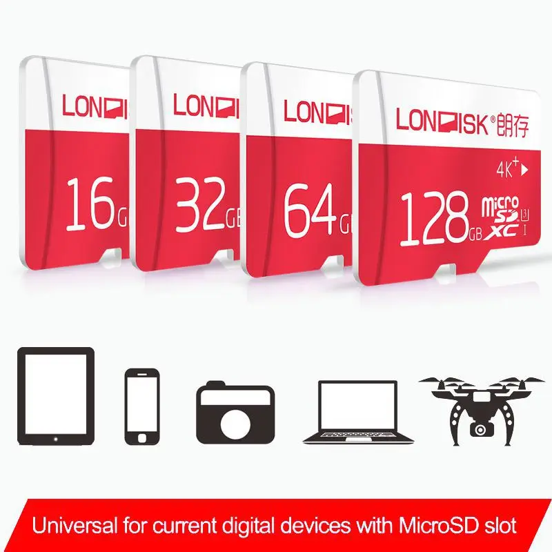 Londisk Новое поступление карты памяти 16 ГБ 32 64 Гб 128 флэш SDXC Micro TF карта 16/32/64/128 UHS 3 для